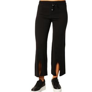 NEW ANGEL APPAREL knit pant w/ middle silt in black